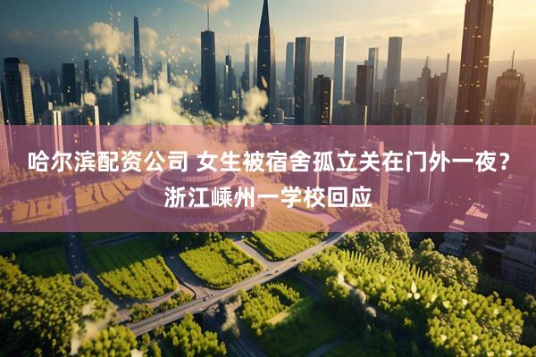 哈尔滨配资公司 女生被宿舍孤立关在门外一夜？浙江嵊州一学校回应